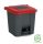 Planet Selective Abfallbehälter, Kunststoff, Pedal, anthrazit/rot, 30L