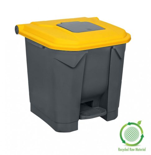 Planet Selective Abfallbehälter, Kunststoff, Pedal, anthrazit/gelb, 30L
