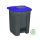 Planet Selective Abfallbehälter, Kunststoff, Pedal, anthrazit, blau, 50L