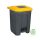 Planet Selective Abfallsammelbehälter, Kunststoff, Pedal, anthrazit, gelb, 50L