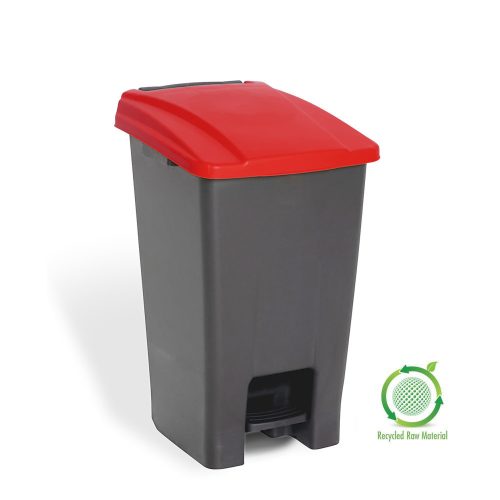 Planet Selective Abfallbehälter, Kunststoff, Pedal, anthrazit/rot, 70L