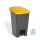 Planet Selective Abfallsammelbehälter, Kunststoff, Pedal, anthrazit/gelb, 70L