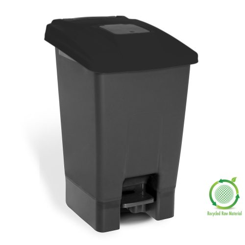 Planet Selective Abfallsammelbehälter, Kunststoff, Pedal, schwarz/schwarz, 100L