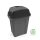 Planet Hippo Tipper Selective waste collection bin, plastic, anthracite/black, 25L