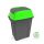 Planet Hippo Tipper Selective waste collection bin, plastic, anthracite/green, 50L
