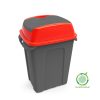 Planet Hippo Tipper Selective waste collection bin, plastic, anthracite/red, 70L