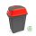 Planet Hippo Tipper Selective waste collection bin, plastic, anthracite/red, 70L