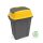 Planet Hippo Tipper Selective waste collection bin, plastic, anthracite/yellow, 70L