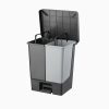 Planet Pedal-Mülleimer DUO, unterteilt, Kunststoff, ECO anthrazit, 50L