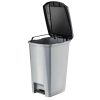 Planet Pedal-Mülleimer SLIM, Kunststoff, ECO anthrazit, 25L