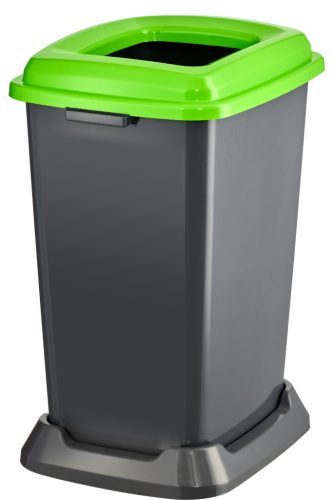 Planet Selective Abfallsammelbehälter, Kunststoff, offener Deckel, grün, 50L
