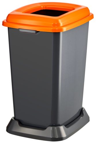 Planet Selective Abfallsammelbehälter, Kunststoff, offener Deckel, orange, 50L