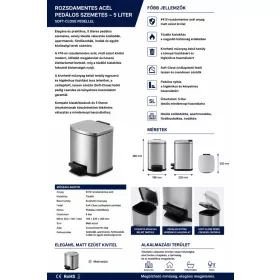 HOBBB Lolland Badezimmer-Mülleimer, 5,0 l