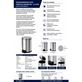 HOBBB Venø Badezimmer-Mülleimer, 5,0 l