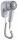 Hair dryer, wall mounted, ABS plastic, white, 1200W, 92x155x210mm