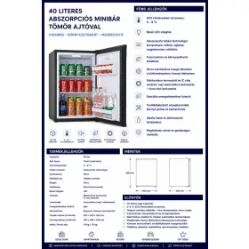 HOBBB Solbjerg Minibar-Kühlschrank, 40 l
