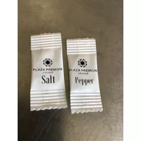 Salz im kleinen Portionsbeutel 